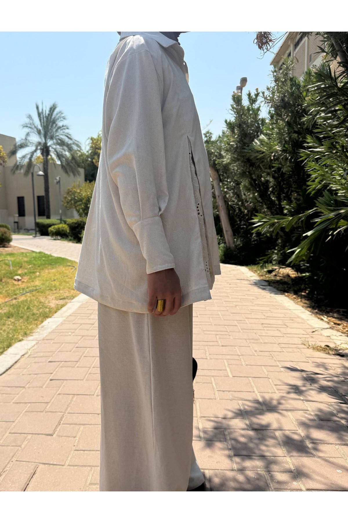 Elara Linen Set | Women's Modest Linen Wear in Kuwait