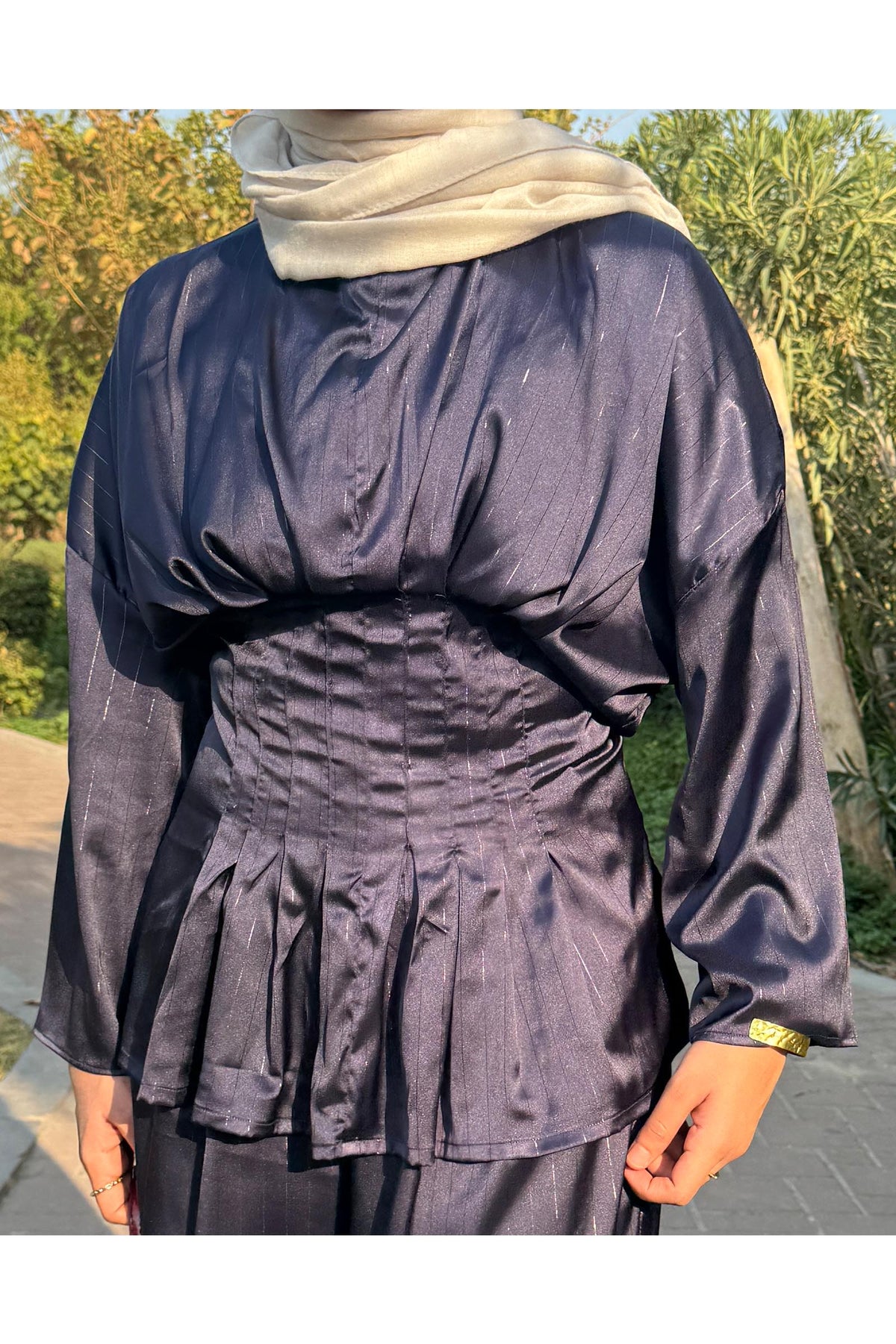 Selene Set – Navy Modest Co-Ord Set | Everyday Women's Wear in Kuwait